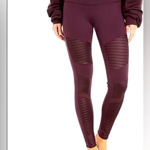 Alo Yoga Moto Legging Maroon Oxblood